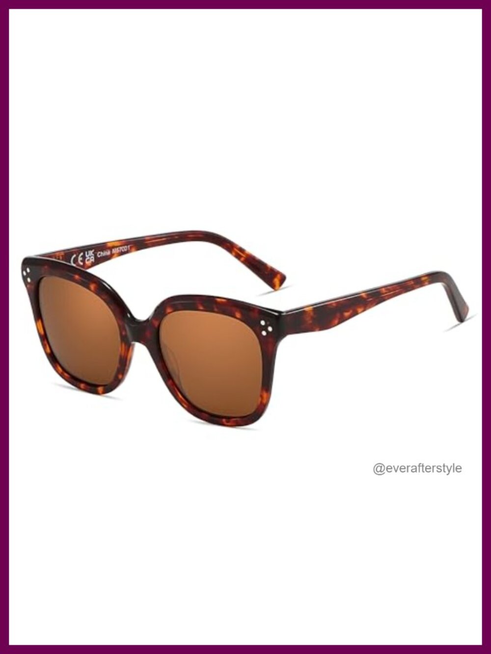 Polarized Square Acetate Sunglasses UV400 Retro Trendy Shades
